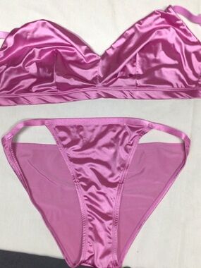 Auden Bright Pink Satin Bikini